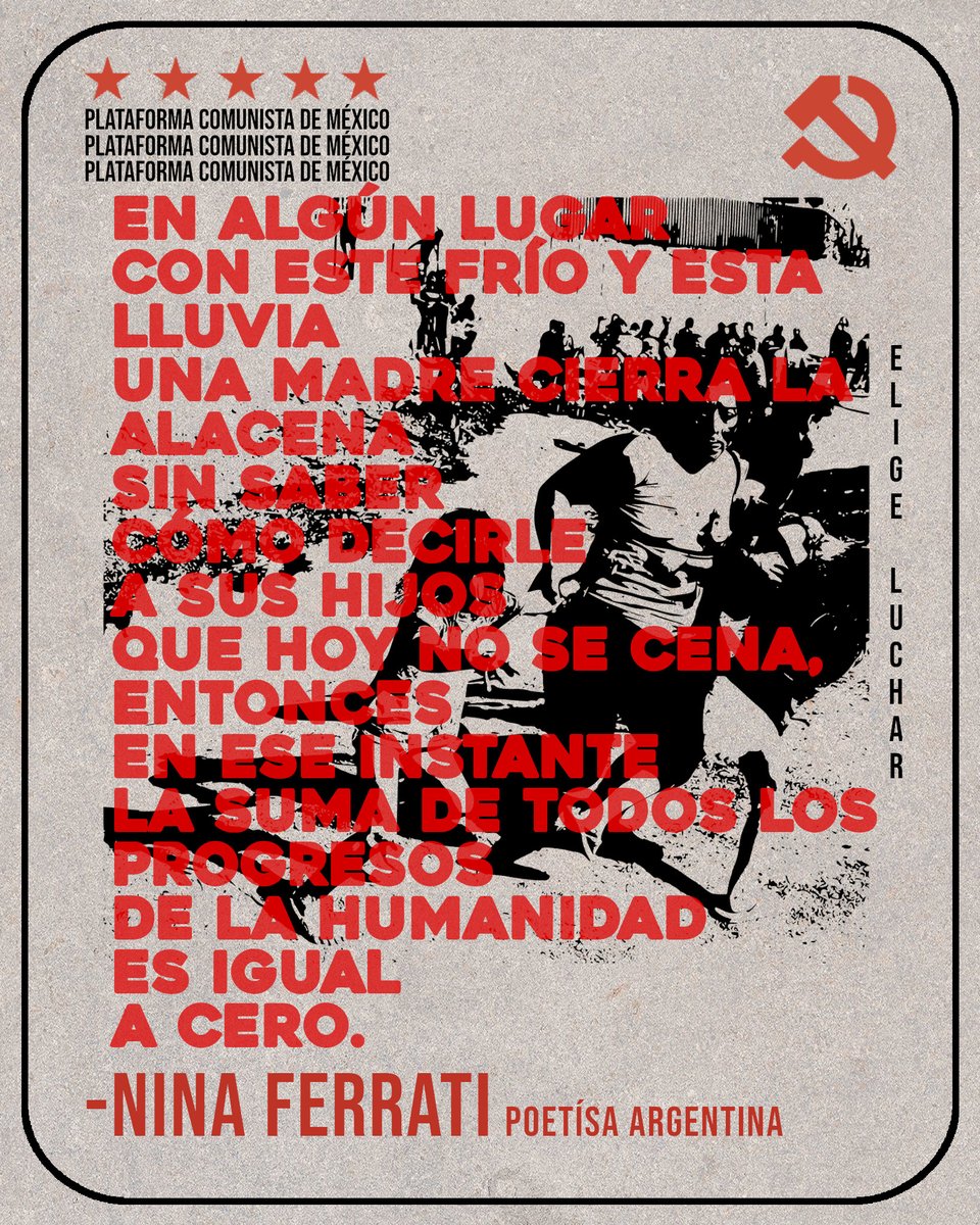 PlataformaPCM's tweet image. Nadie muere de hambre. Se muere de pobreza.
#EligeLuchar #PropuestasPCM
