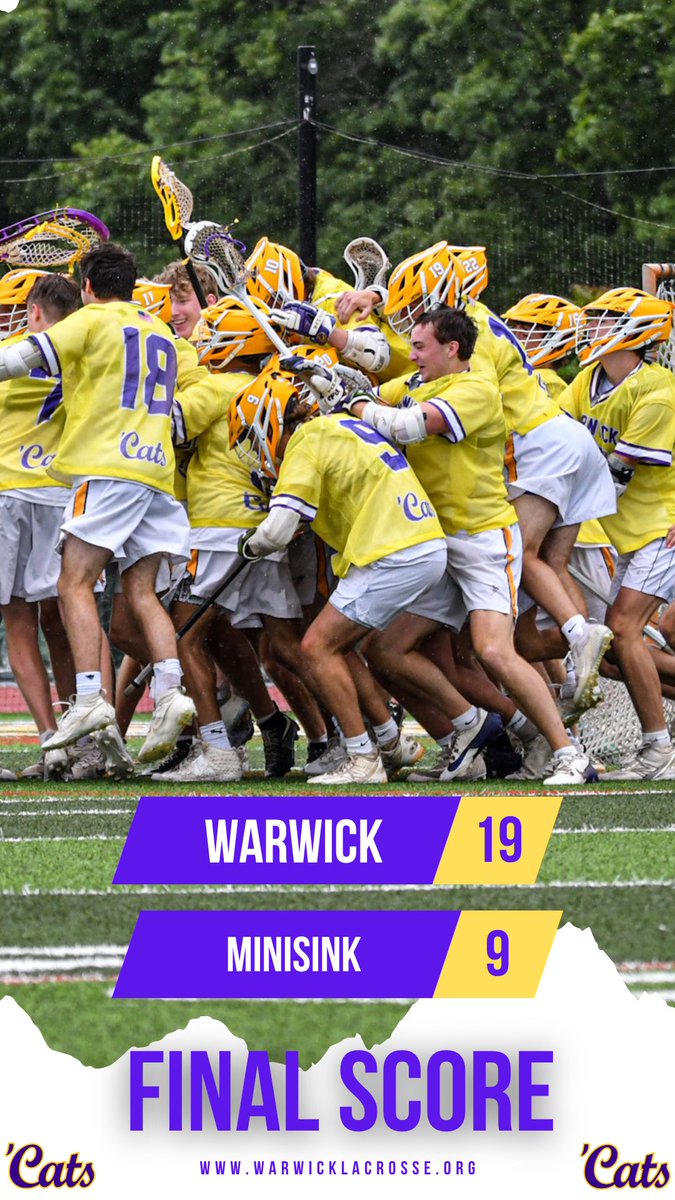 Warwick tops Minisink 19-9 for a 7th consecutive Class B Section title. 11th title in program history. 

Thank you to FDR for hosting and congratulations to Minisink on a strong season.

#MoreThanAGame
#Believe