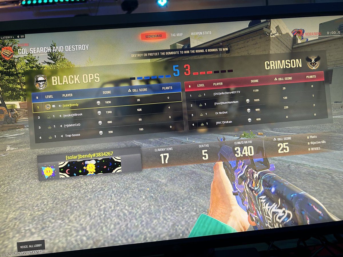 ggs to everyone we played, especially <a href="/DeuceeJ/">CJ</a> &amp; <a href="/Love_Xylo/">Xylo</a> - they turned a 1 day event into a 2 day and I ain’t going back so we bow out at t4, movie event with a movie squad, appreciate <a href="/slaterCoD/">slater</a> <a href="/christian_chudz/">Christian</a> &amp; <a href="/ev0keHD/">evoke | dyl</a> for running it, still feel unkillable on LAN 😈