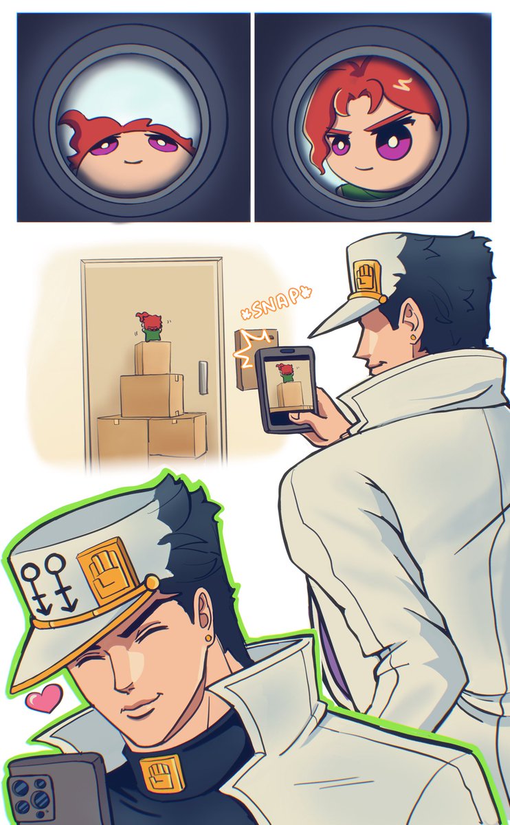 Chiminori didn’t know that Jotaro was not home