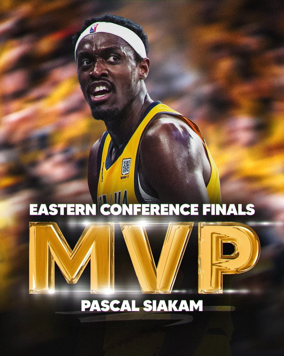 mvP.

Pascal Siakam has been named Eastern Conference Finals MVP and the recipient of the Larry Bird Trophy ⭐️
