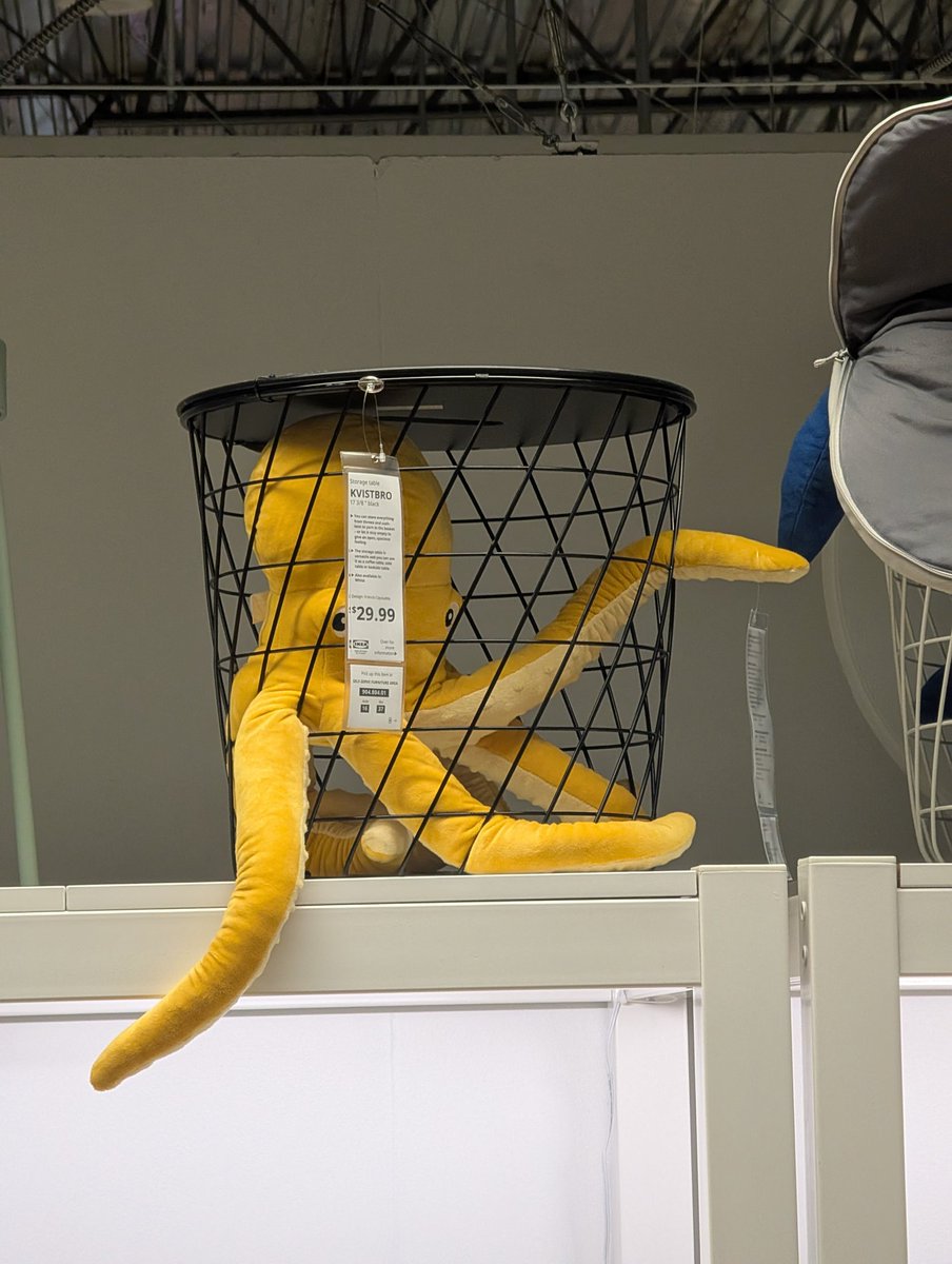 So sad to see an octopus trapped in @ikea at Palo Alti