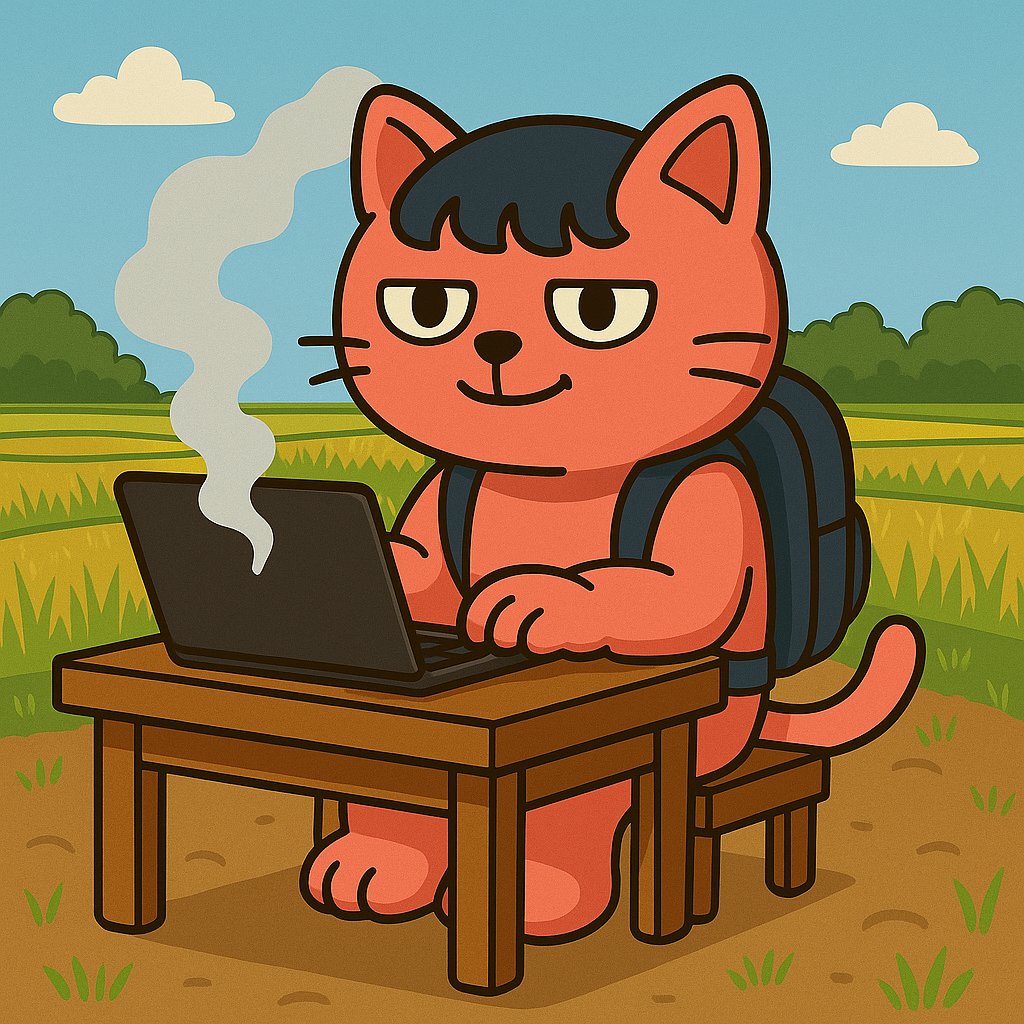 isdev2025's tweet photo. Dev isn’t looking for signal… he’s sending commands from the rice fields straight to the future.

#ISDEV
#ComingSoon 
#Web3Community 
#Web3 
#web3project 
#memecoin 
#memetoken 
#Cat 
#ricefield 
#alone https://t.co/dgGrhkmgWZ