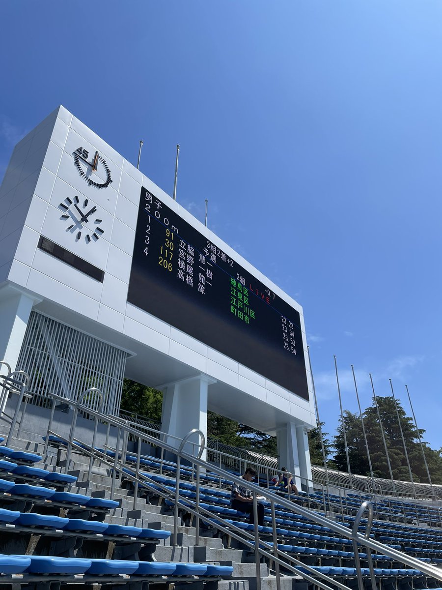 GoodLUCK_AC's tweet image. 【レースリザルト】①
6/1 東京都スポーツ大会 陸上競技

🔹男子100m 予選6組
5着 東 弘樹(江東)12.06

🔹男子200m 予選2組
2着 宮野 一輝(江東) 23.34 Q

東日本から連戦となった東とココに合わせに来た(?)宮野。明暗分かれた！

#GoodLUCK 
#svolmerunning
#sprintteam
#ラウンドレースが堪える気候