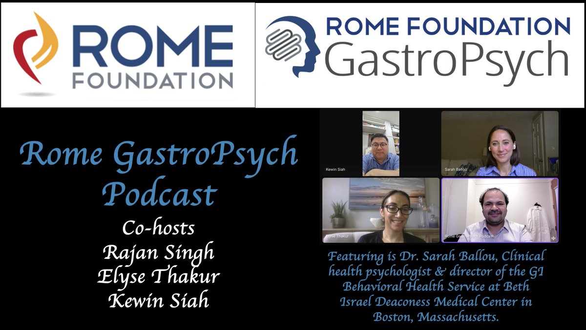 Rajan Singh (@rajan___singh) on Twitter photo 🚨So honored to launch the Rome Foundation Psychogastroenterology #Podcast🎙️ <a href="/RomeGastroPsych/">Rome PsychoGastroenterology</a>‼️
📢Grateful to spotlight cutting-edge insights in Gut-Brain health & DGBIs 👏
✅First episode with Dr. Sarah Ballou 🔁A primer for gastroenterology providers on psychological assessment 🚨So honored to launch the Rome Foundation Psychogastroenterology #Podcast🎙️ <a href="/RomeGastroPsych/">Rome PsychoGastroenterology</a>‼️
📢Grateful to spotlight cutting-edge insights in Gut-Brain health & DGBIs 👏
✅First episode with Dr. Sarah Ballou 🔁A primer for gastroenterology providers on psychological assessment