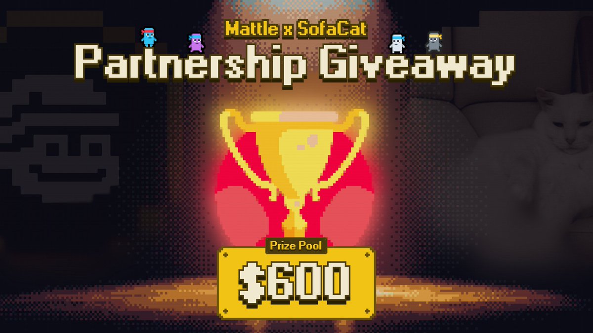 SofaCat $SOFAC (@sofacatspl) on Twitter photo 🎉 MattleFun x SofaCat - Giveaway Alert!
💰 $600 Prize Pool
🍀 30 lucky winners will split the rewards!
To enter:
1. Follow <a href="/mattlefun/">Mattle.fun</a> & <a href="/SofaCatSPL/">SofaCat $SOFAC</a>
2. Like, RT & tag 3 friends
3. Reply with your Solana wallet
More details 👇 🎉 MattleFun x SofaCat - Giveaway Alert!
💰 $600 Prize Pool
🍀 30 lucky winners will split the rewards!
To enter:
1. Follow <a href="/mattlefun/">Mattle.fun</a> & <a href="/SofaCatSPL/">SofaCat $SOFAC</a>
2. Like, RT & tag 3 friends
3. Reply with your Solana wallet
More details 👇