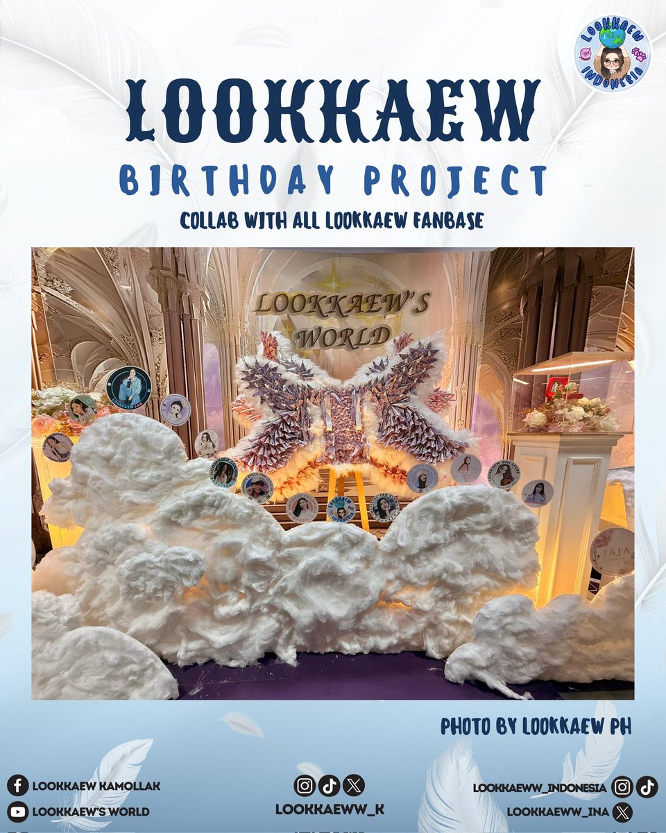 LOOKKAEW INDONESIA OFFICIAL 🇮🇩 (@lookkaew_ina) on Twitter photo Lookkaew Fanbase Project in Lookkaew's Birthday Project ✨
This year is very special cause we have collaburation with our family of Lookkaew's World ❤
Thank you so much for <a href="/Lookkaeww_Fan/">Lookkaew Fan</a> <a href="/Lookkaew_JPFC/">Lookkaew_JapanFC</a> <a href="/Lookkaew_TW/">LOOKKAEW TAIWAN OFFICIAL 🇹🇼</a> <a href="/Lookkaew_Msia/">LOOKKAEW MALAYSIA OFFICIAL FC 🇲🇾</a> <a href="/Lookkaew_CN/">LOOKKAEW CHINA OFFICIAL🇨🇳</a> <a href="/Lookkaew_fan_UK/">LOOKKAEW FAN United Kingdom</a> <a href="/Lookkaew_BR/">LOOKKAEW BRAZIL FAN OFFICIAL 🇧🇷🔮🌎</a> Lookkaew Fanbase Project in Lookkaew's Birthday Project ✨
This year is very special cause we have collaburation with our family of Lookkaew's World ❤
Thank you so much for <a href="/Lookkaeww_Fan/">Lookkaew Fan</a> <a href="/Lookkaew_JPFC/">Lookkaew_JapanFC</a> <a href="/Lookkaew_TW/">LOOKKAEW TAIWAN OFFICIAL 🇹🇼</a> <a href="/Lookkaew_Msia/">LOOKKAEW MALAYSIA OFFICIAL FC 🇲🇾</a> <a href="/Lookkaew_CN/">LOOKKAEW CHINA OFFICIAL🇨🇳</a> <a href="/Lookkaew_fan_UK/">LOOKKAEW FAN United Kingdom</a> <a href="/Lookkaew_BR/">LOOKKAEW BRAZIL FAN OFFICIAL 🇧🇷🔮🌎</a>