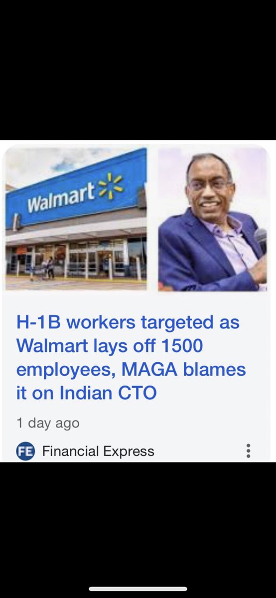 Humble Brother (@ryan63970079) on Twitter photo This man ate the salaries of 1500 Americans.
His salary is $15.98 million, the rest of the money will be paid to low wage offshore people who will write poor quality code for <a href="/WalmartInc/">Walmart Inc.</a>
Imagine the savings for Walmart at 100k average per person is 150 million minus 15.98 mill This man ate the salaries of 1500 Americans.
His salary is $15.98 million, the rest of the money will be paid to low wage offshore people who will write poor quality code for <a href="/WalmartInc/">Walmart Inc.</a>
Imagine the savings for Walmart at 100k average per person is 150 million minus 15.98 mill