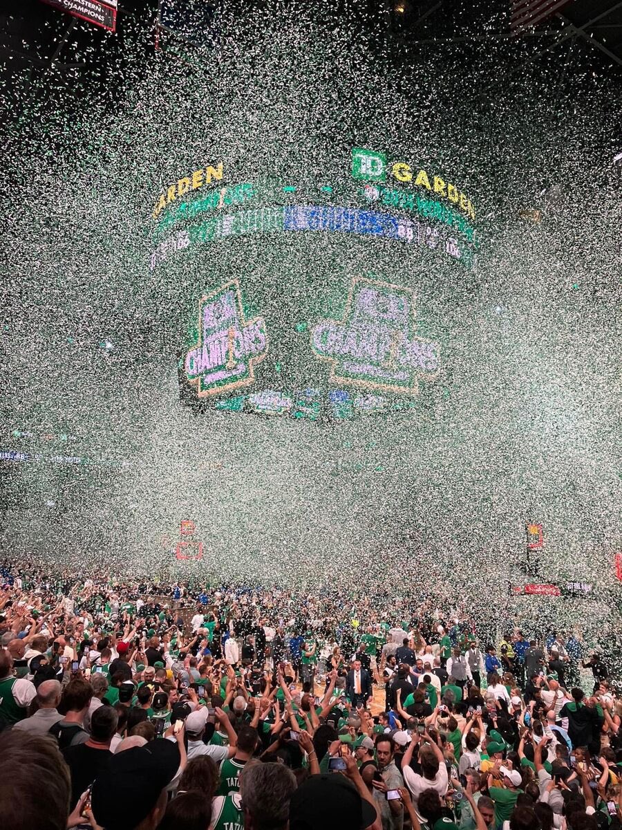 CelticsRiley's tweet photo. Goodnight to fans of the team that’s still the current NBA Champions ☘️ https://t.co/ThscVEczrz