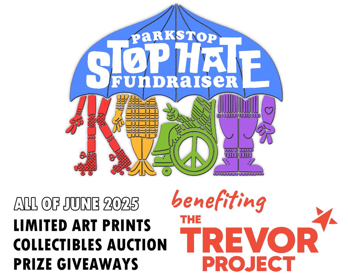 Alicia Stella (@aliciastella) on Twitter photo STOP HATE FUNDRAISER 2025
Join us all month for limited edition art, auctions, and free giveaways as we raise money for The Trevor Project!
DONATE NOW: give.thetrevorproject.org/ParkStop
ART PRINTS: parkstop.myshopify.com/collections/art
AUCTIONS: ebay.com/sch/m.html?_nk…
STICKERS: parkstop.myshopify.com/collections/st… STOP HATE FUNDRAISER 2025
Join us all month for limited edition art, auctions, and free giveaways as we raise money for The Trevor Project!
DONATE NOW: give.thetrevorproject.org/ParkStop
ART PRINTS: parkstop.myshopify.com/collections/art
AUCTIONS: ebay.com/sch/m.html?_nk…
STICKERS: parkstop.myshopify.com/collections/st…