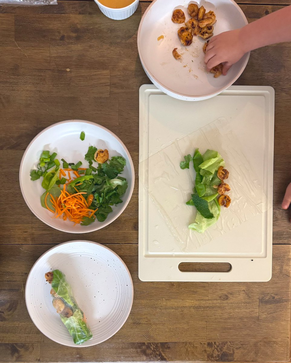 You can make spring rolls with a toddler. You can just do things.