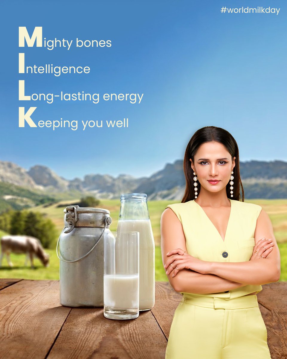 On World Milk Day, let’s raise a glass to the power of dairy🥛 

Celebrating the farmers, the flavors, and the nourishment that milk brings to our lives.
 
#LetsCelebrateThePowerOfDairy #ShipraKhanna #WorldMilkDay 
#Worldmilkday2025 #Milk