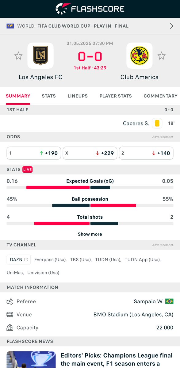 Monyratani's tweet image. Fucking bullshit 

Los Angeles FC - Club America 0:0

More info: flashscoreusa.com/r/?t=1&amp;amp;id=dYO5…
