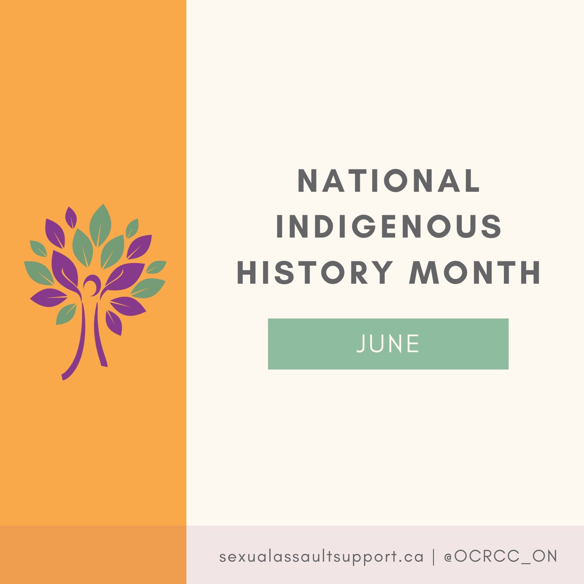 June is #NationalIndigenousHistoryMonth!

Keep an eye on our socials to learn more and make sure to follow your local Ontario sexual assault centre to check out events and initiatives in your area.

🔍 Our directory can be found at sexualassaultsupport.ca/get-help/
