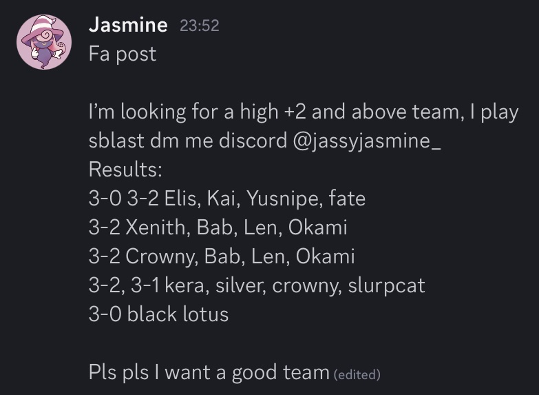 Fa post I want to play with good players
