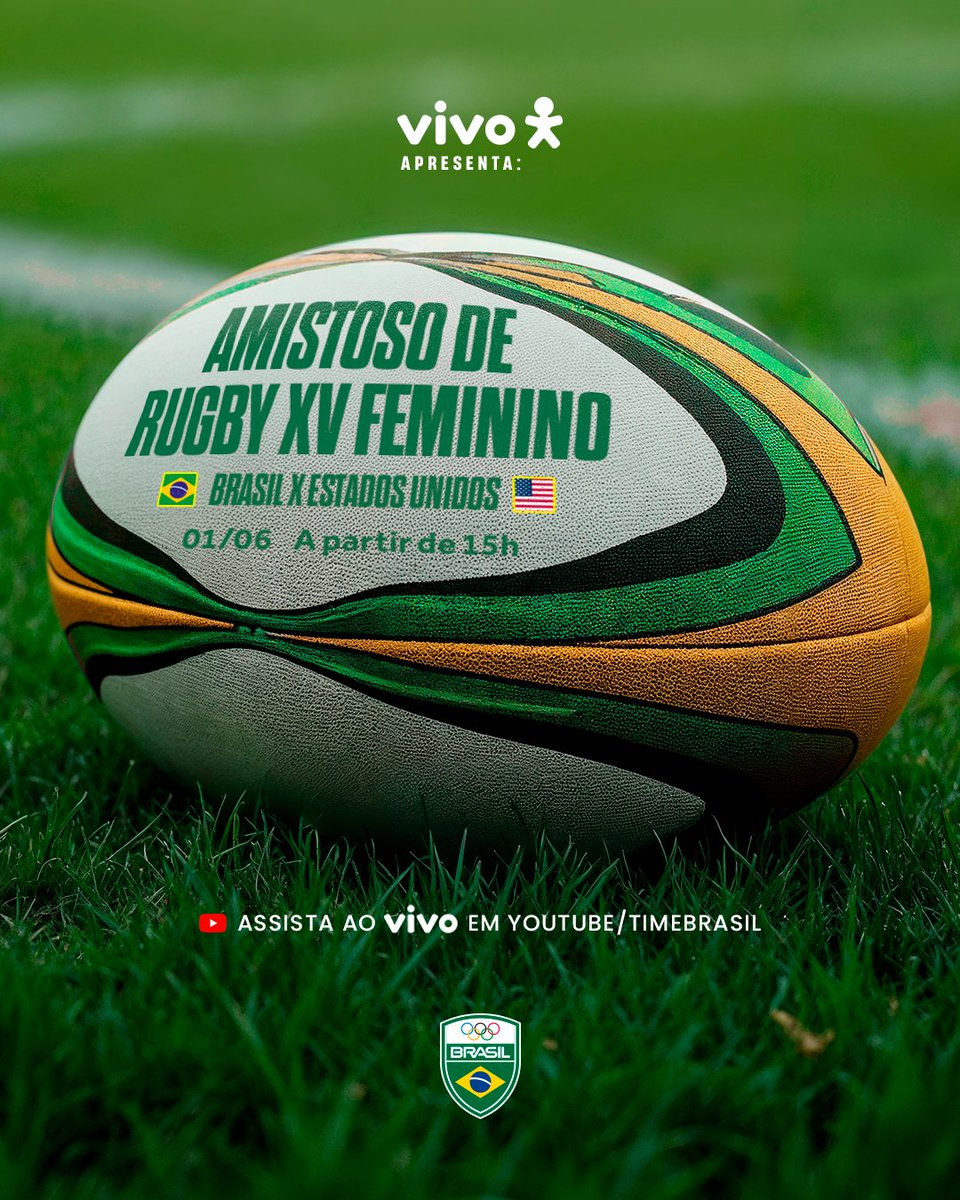 VAMOS DE RUGBY? 🏉🤩

Neste domingo, 1º, o Time Brasil disputa um amistoso de #RugbyXV contra os Estados Unidos, em preparação para a Copa do Mundo. 

E você acompanha tudo ao #VIVO no Canal Olímpico do Brasil, em YouTube.com/TimeBrasil.

Venha com a gente! 👊

#TimeBrasil