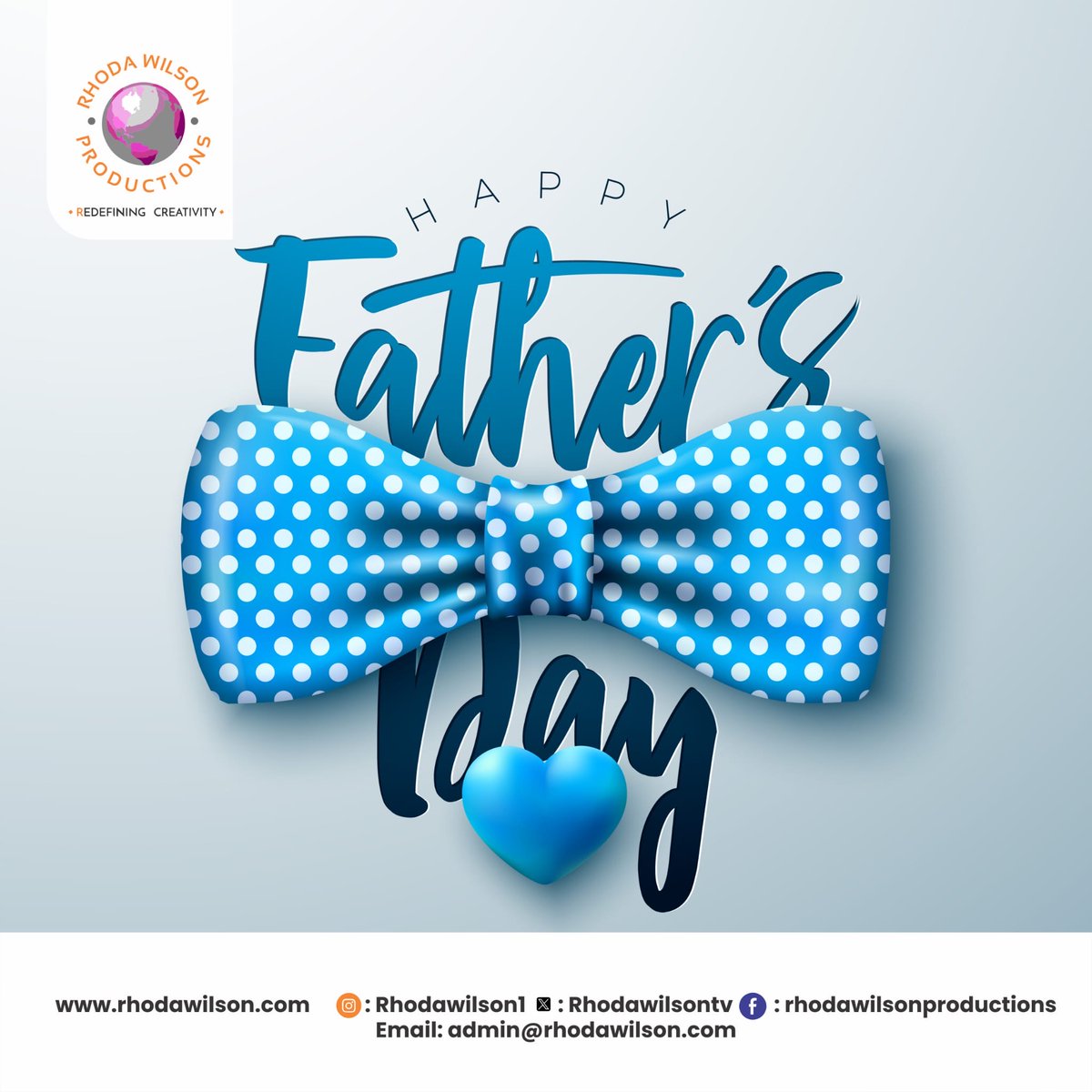 rhodawilsonTV's tweet photo. 👔💙 To all the dads, father figures, and unsung heroes , we see you, we celebrate you.
Happy Father’s Day from all of us at Rhoda Wilson Productions.
You’re more than a title. You’re the foundation.

#HappyFathersDay #RhodaWilsonProductions https://t.co/MDweBQcgcY https://t.co/uZBVXrpQPE