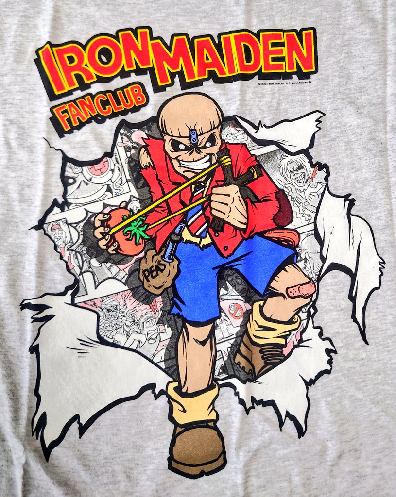maidenjap's tweet photo. 【フォロー＆リポストで応募！】
アイアンメイデン、来年以降に
絶対来日してよ〜記念！
昨年 7月、メイデン英国公式
サイトにて『FC会員限定発売』
され、現在では発売が終了し、
入手困難な "超カワイイコミック
Ver. FC エディTシャツ"
（新品未使用・XLサイズ）を
限定 1名にプレゼント！
1938年英国で創刊され国民的人気
のコミックタブロイド紙
"The Beano" に、同紙スタッフで
メイデンファンの女性作家
Emily McGorman-Bruceさんが
描いたエディが掲載され、それを
記念し製作されたFC Ver.エディ！
パジャマや普段使いのTシャツと
しても、オシャレで最適！
メタルライブでも目立っちゃえ！
転売は、絶対厳禁。
〆切、6/5 20時。