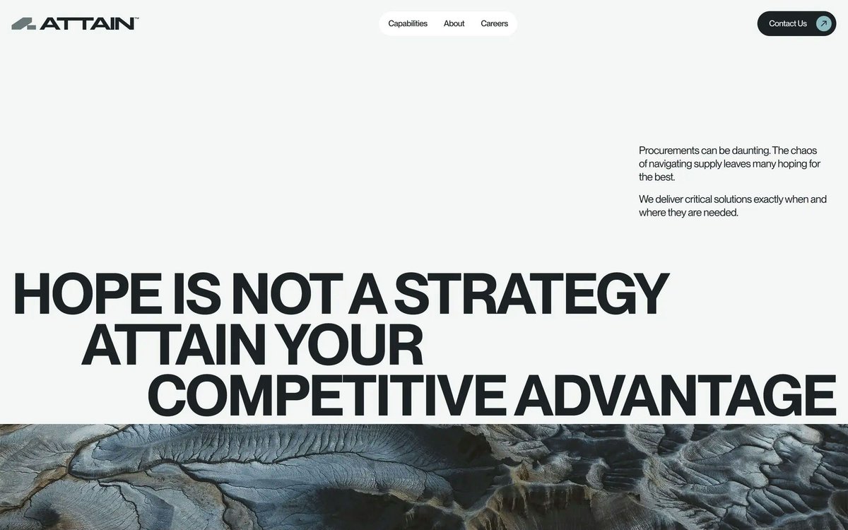 No-Code Supply Co (@nocodesupplyco) on Twitter photo New Website in Inspo → Attain
nocodesupply.co/item/attain
Created by <a href="/_KyleCraven/">Kyle Craven • Webflow Partner</a> New Website in Inspo → Attain
nocodesupply.co/item/attain
Created by <a href="/_KyleCraven/">Kyle Craven • Webflow Partner</a>