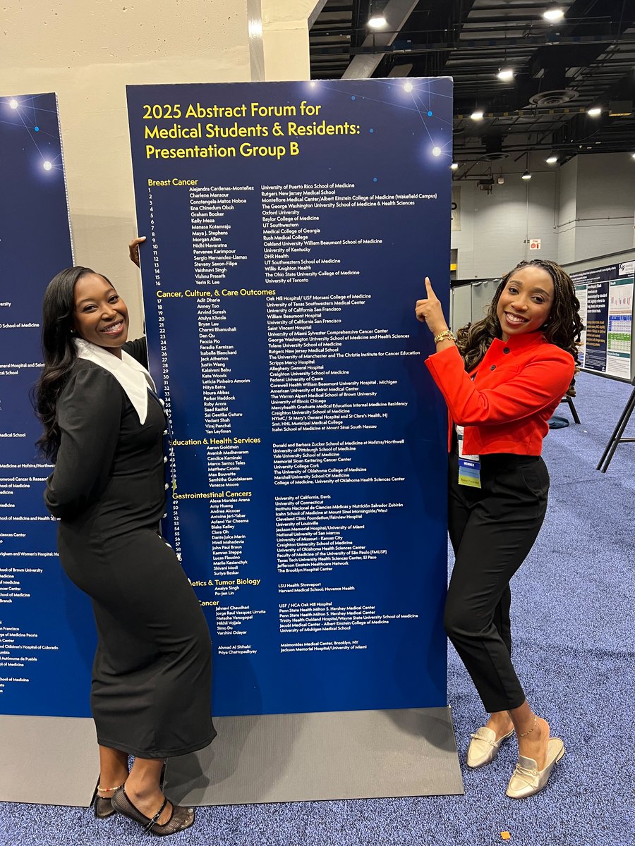 Shearwood McClelland III, M.D. (@thedrwood) on Twitter photo Very proud of stud mentees & <a href="/DrMcClellandLab/">The McClelland Lab</a> members @EnaOboh & @MayaJanel presenting work at the #ASCO25 Medical Student & Resident Abstract Forum!
#RadOnc
#WomenWhoCurie
#BlackGirlMagic
#RepresentationMatters Very proud of stud mentees & <a href="/DrMcClellandLab/">The McClelland Lab</a> members @EnaOboh & @MayaJanel presenting work at the #ASCO25 Medical Student & Resident Abstract Forum!
#RadOnc
#WomenWhoCurie
#BlackGirlMagic
#RepresentationMatters