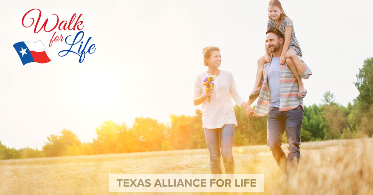 Join us for the Walk for Life on Saturday, June 21, to help us build a Texas where every life is valued.

👟 Walk in person at one of our six walk locations or in your community.
💛 Sponsor someone if you can’t walk!

🔗 texasallianceforlife.org/31st-annual-wa….