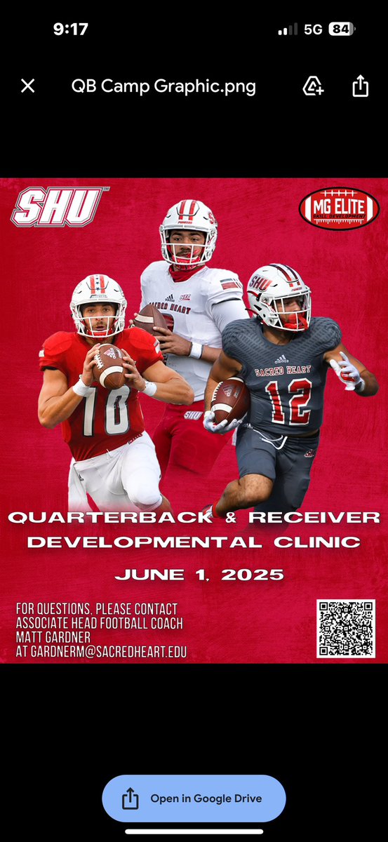 Harrison Knibbe (@harrisonknibbe2) on Twitter photo Excited for the <a href="/SHU__Football/">Sacred Heart Football</a> quarterback and wide receiver developmental clinic. Thank you <a href="/CoachGardner_/">Matt Gardner</a> for the opportunity to compete and show off what I've trained for this offseason.
<a href="/Coach__Duke/">Kevin Duke</a> <a href="/RidgefieldFball/">Ridgefield Football</a> Excited for the <a href="/SHU__Football/">Sacred Heart Football</a> quarterback and wide receiver developmental clinic. Thank you <a href="/CoachGardner_/">Matt Gardner</a> for the opportunity to compete and show off what I've trained for this offseason.
<a href="/Coach__Duke/">Kevin Duke</a> <a href="/RidgefieldFball/">Ridgefield Football</a>