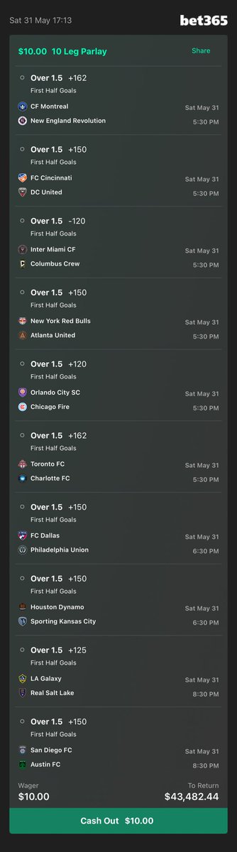 When this hits I’ll give someone $482 to someone who Likes/RT’s and follows 📲⚽️💸

Add To Your Bet Slip - az.bet365.com/s/r/QSQvC