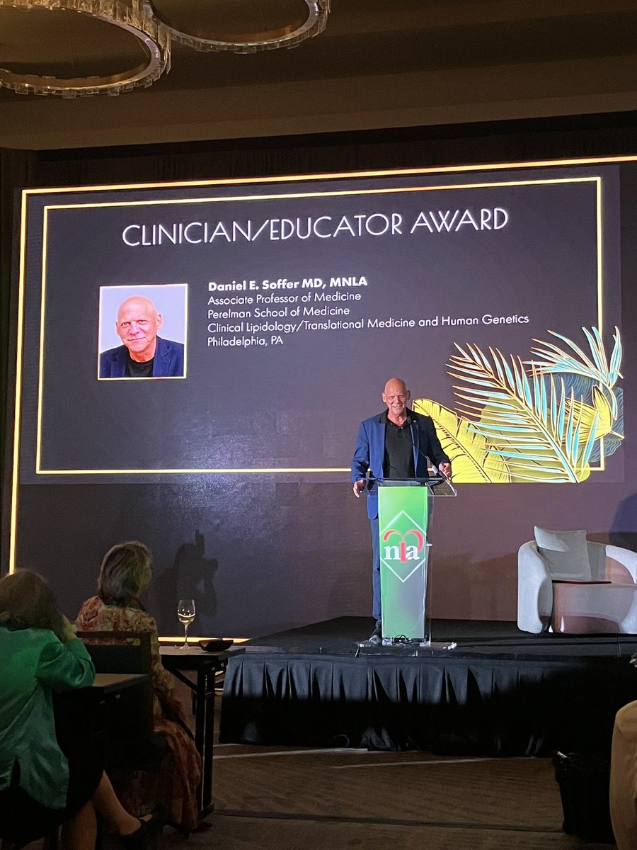 Taher Modarressi, M.D. (@tmodarressi) on Twitter photo A particularly meaningful moment to see my great teacher and mentor, and the person who first sparked my interest in lipids, <a href="/dan_soffer/">Dan Soffer</a> receive the <a href="/nationallipid/">National Lipid Association</a> Clinician Educator Award at #NLASessions. A particularly meaningful moment to see my great teacher and mentor, and the person who first sparked my interest in lipids, <a href="/dan_soffer/">Dan Soffer</a> receive the <a href="/nationallipid/">National Lipid Association</a> Clinician Educator Award at #NLASessions.