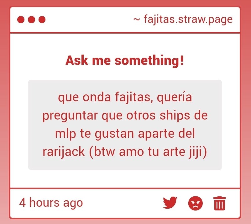 Twidash
Appledash
Raritwi
Raripie
Raridash
Flutterdash
Twipie
(Básicamente todo)