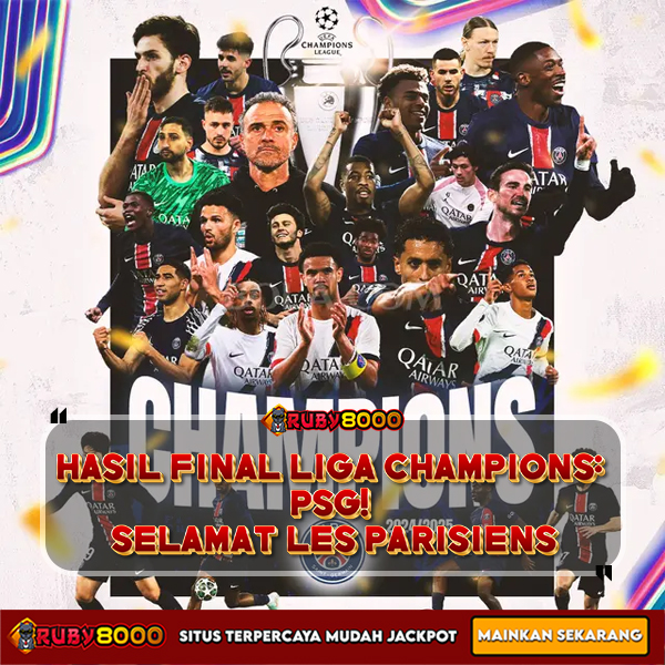 Ruby8000_id's tweet image. 𝐏𝐒𝐆 𝐇𝐚𝐧𝐜𝐮𝐫𝐤𝐚𝐧 𝐈𝐧𝐭𝐞𝐫 𝐝𝐢 𝐅𝐢𝐧𝐚𝐥 𝐋𝐢𝐠𝐚 𝐂𝐡𝐚𝐦𝐩𝐢𝐨𝐧𝐬
PSG tampil dominan dan menghancurkan Inter Milan di final Liga Champions, memastikan gelar juara Eropa dengan kemenangan yang mengesankan.

#ruby8000 #PSG #InterMilan #LigaChampions #FinalUCL