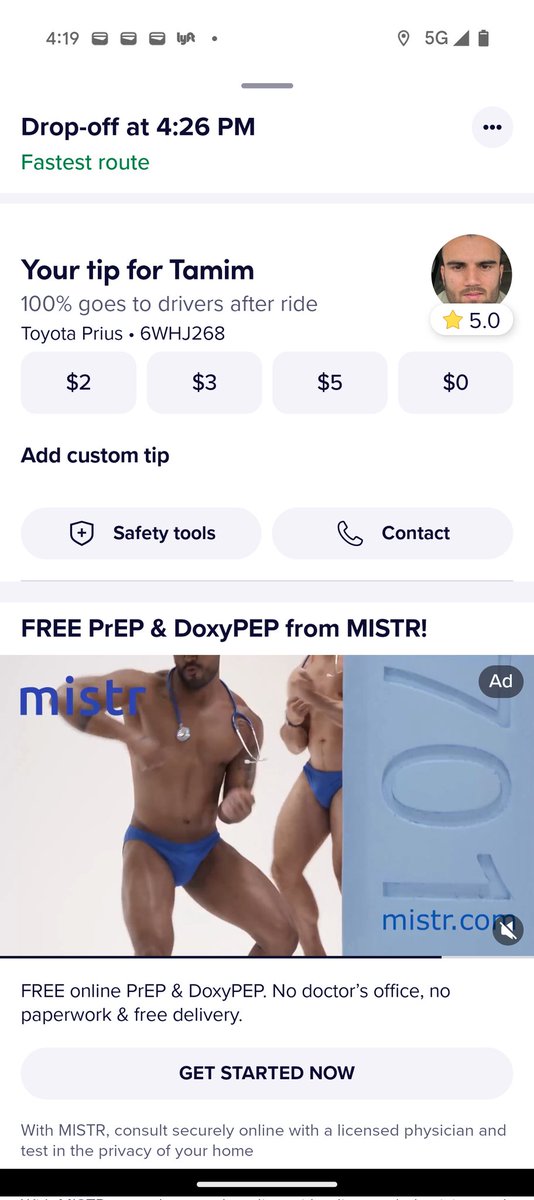 This is the ad I want to see while getting a ride in my <a href="/lyft/">Lyft</a> . 🤦‍♂️