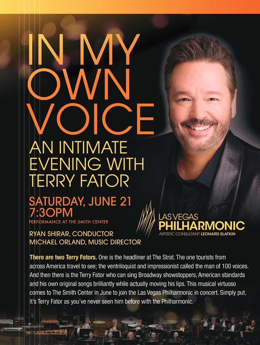 LV Philharmonic (@lvphil) on Twitter photo Visit LVPhil.org to get tickets to see <a href="/terryfator/">Terry Fator</a> and YOUR Las Vegas Philharmonic at @smithcenterlv on June 21st! Visit LVPhil.org to get tickets to see <a href="/terryfator/">Terry Fator</a> and YOUR Las Vegas Philharmonic at @smithcenterlv on June 21st!