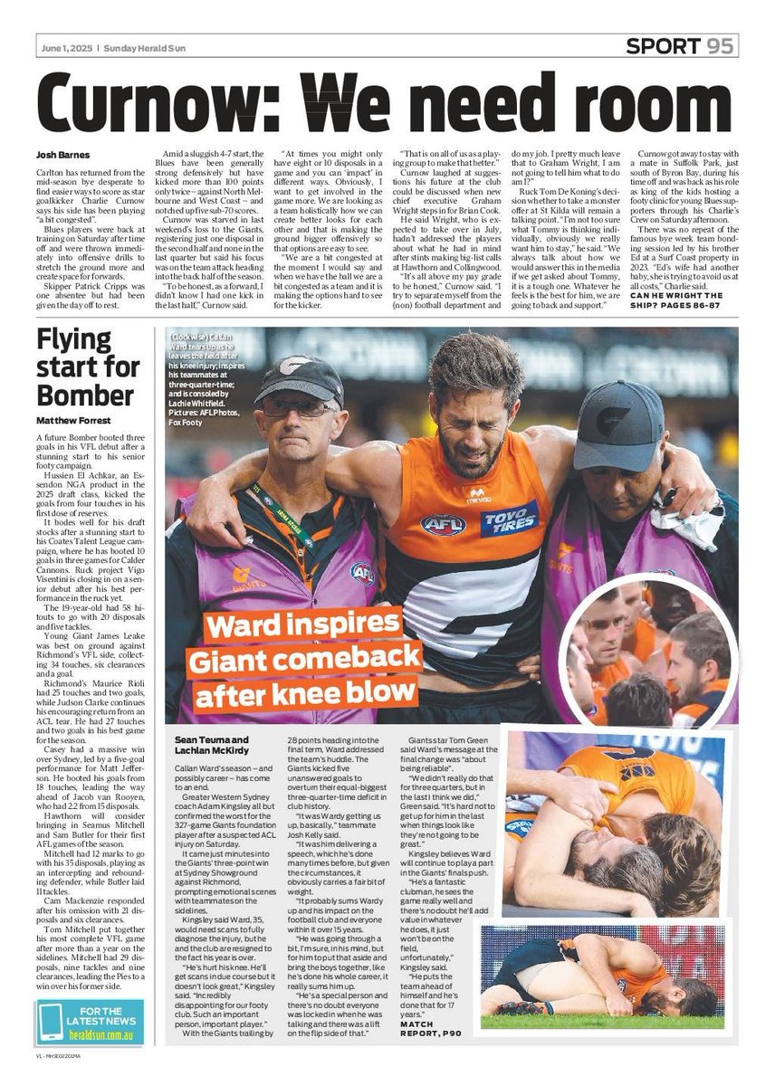 PatrickRyen's tweet image. Story left regarding our exciting NGA prospect, Hussien El Achkar. 

Hussien made his VFL debut against Brisbane in Ipswich on Friday, booting 3 goals in tricky conditions.

Also, plaudits for Vigo Visentini.

#GoDons
#PodcastMafia
❤️🖤👊