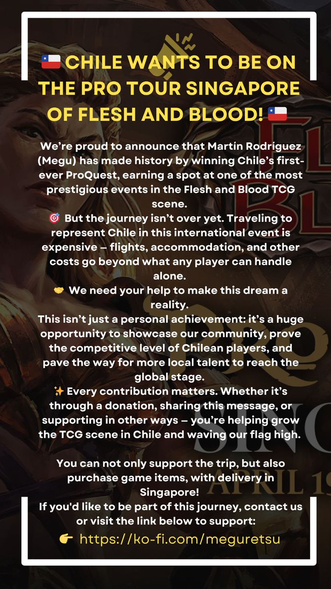 Help our friend Megu with his journey to Singapore! #fabtcg