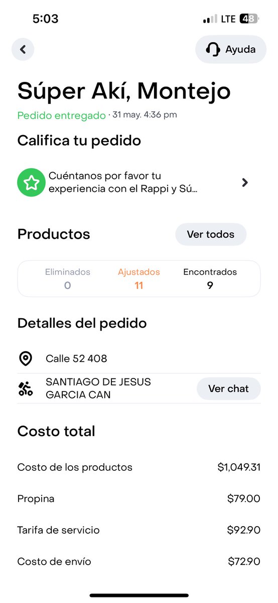 AleYaRu's tweet photo. @RappiMexico 

Hoy hice un pedido de súper para dos adultos mayores vulnerables, que viven en el centro de Mérida. No es la primera vez que les envío comida. 

Sin embargo, los víveres jamás fueron entregados. El repartidor mandó foto con la comida encima de su moto. A través del chat le escribí y cerró la conversación. Nunca me pidió el código. 

Escribí al chat de ayuda y me dicen que el sistema marca que está todo verificado. ¿Como es posible que no se demuestre la entrega y que afirmen que proporcione el código cuando no fue así?

Me perdieron como cliente. Estoy segura que el repartidor no entregó la comida. ¿Cómo puede el repartidor validar si no mencioné jamás el código?

Hoy día personas se quedaron sin comida.
No quiero me regresen dinero, quiero entreguen los víveres.