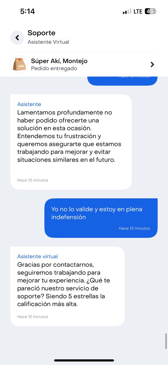 AleYaRu's tweet photo. @RappiMexico 

Hoy hice un pedido de súper para dos adultos mayores vulnerables, que viven en el centro de Mérida. No es la primera vez que les envío comida. 

Sin embargo, los víveres jamás fueron entregados. El repartidor mandó foto con la comida encima de su moto. A través del chat le escribí y cerró la conversación. Nunca me pidió el código. 

Escribí al chat de ayuda y me dicen que el sistema marca que está todo verificado. ¿Como es posible que no se demuestre la entrega y que afirmen que proporcione el código cuando no fue así?

Me perdieron como cliente. Estoy segura que el repartidor no entregó la comida. ¿Cómo puede el repartidor validar si no mencioné jamás el código?

Hoy día personas se quedaron sin comida.
No quiero me regresen dinero, quiero entreguen los víveres.