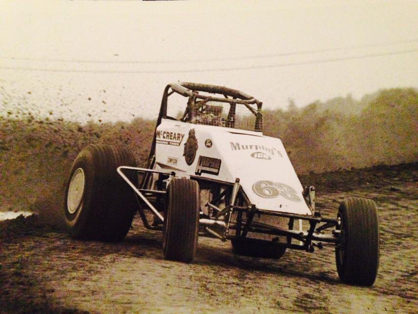 Jack Hewitt pilots the Hampshire #63 at Paragon Speedway - 1996 - John Mahoney photo.