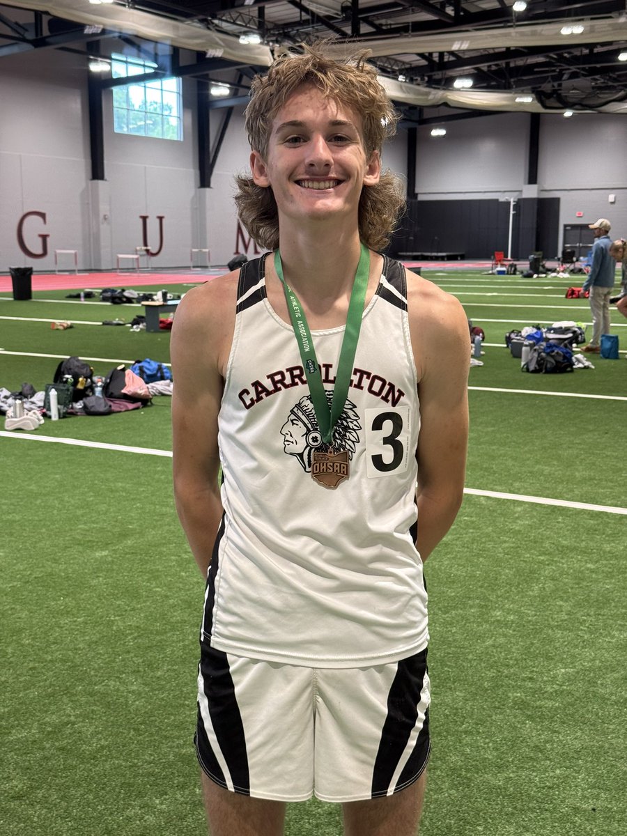 CWTrack's tweet image. Ricky capped off the day with a state berth in a loaded 3200 field. He has his eyes set on the podium at Jesse O next week after smashing the school and district records of late! I know this guy has it in him - no one finishes a race like he does.
