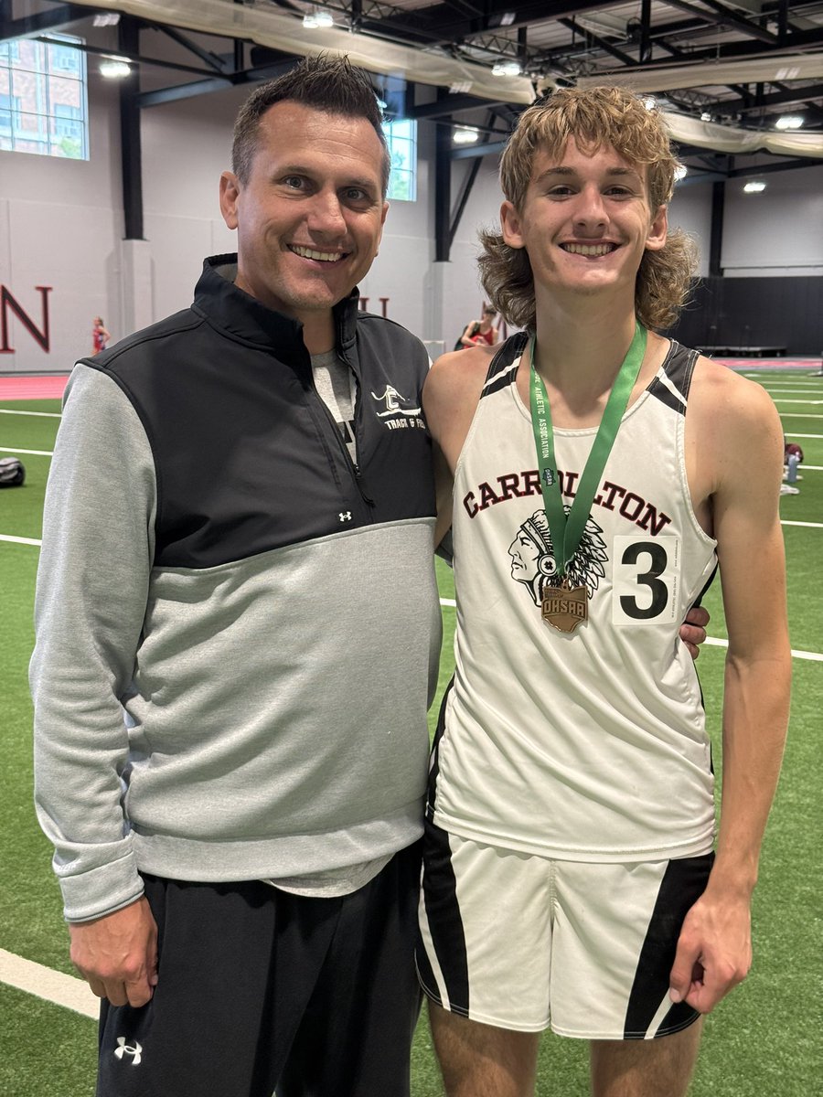 CWTrack's tweet image. Ricky capped off the day with a state berth in a loaded 3200 field. He has his eyes set on the podium at Jesse O next week after smashing the school and district records of late! I know this guy has it in him - no one finishes a race like he does.