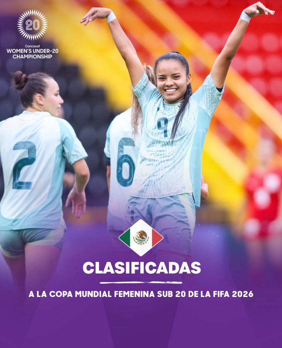 México clasifica al Mundial Femenil Sub 20 del próximo año! 🇲🇽 a disputarse en Polonia, luego de vencer a Panamá 4-0 en un juego pasado por agua 💦 
Gracias por acompañarnos por la señal de #ESPN y #DisneyPlus <a href="/Ruthcarrilloym/">Ruth Carrillo y Marquez 🇲🇽</a>