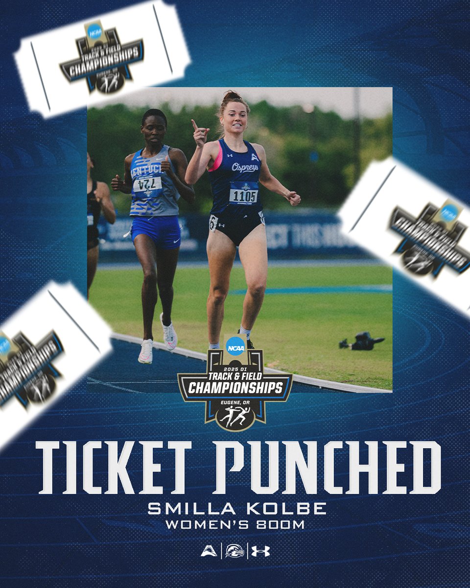 UNF XC / Track & Field (@ospreyxctf) on Twitter photo Smilla Kolbe is headed back to Hayward!
Kolbe clocks a heat-best time of 2:00.09 in the women’s 800m to punch her ticket to the #NCAATF Outdoor Championships!
#SWOOP | <a href="/NCAATrackField/">NCAA Track & Field</a> Smilla Kolbe is headed back to Hayward!
Kolbe clocks a heat-best time of 2:00.09 in the women’s 800m to punch her ticket to the #NCAATF Outdoor Championships!
#SWOOP | <a href="/NCAATrackField/">NCAA Track & Field</a>