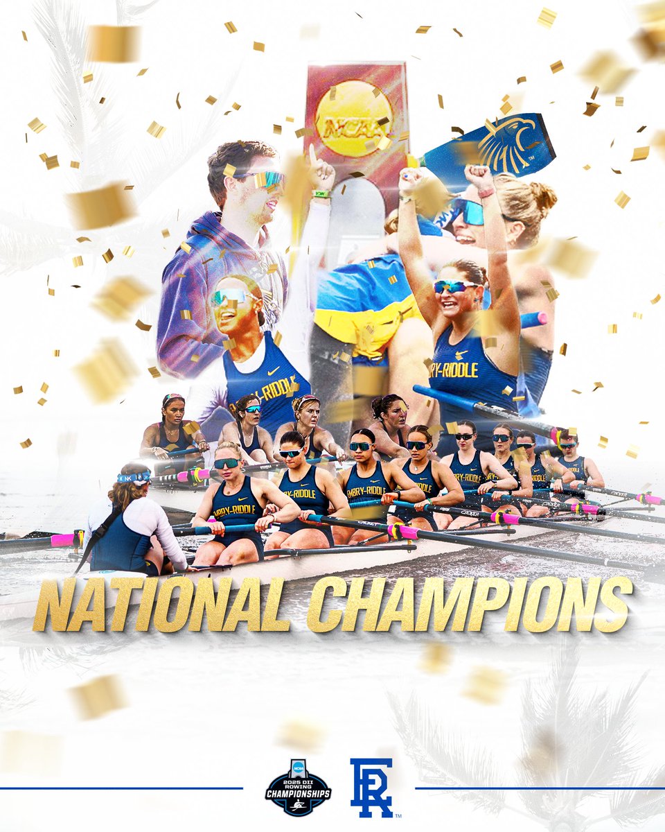 YOUR 2️⃣0️⃣2️⃣4️⃣-2️⃣5️⃣ NCAA II WOMEN’S ROWING NATIONAL CHAMPIONS!!

Women's Rowing wins <a href="/ERAUAthletics/">Embry-Riddle Eagles</a>' first NCAA II team title!
#GoERAU #DaytonasHometownTeam
