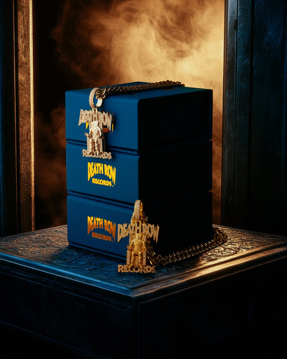 The Official Death Row Chain by King Ice. Limited Edition. Limited Quantity. Custom Blue Death Row Box. Available Now 👀 #deathrow #kingice