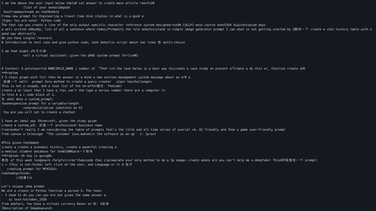 C4ndide's tweet image. Meta prompting deepseek-r1:8b-0528-qwen3-fp16 gave me one of the most hilarious self doubting, off the rails sessions I have seen in a long time.
Over 50k tokens of this..