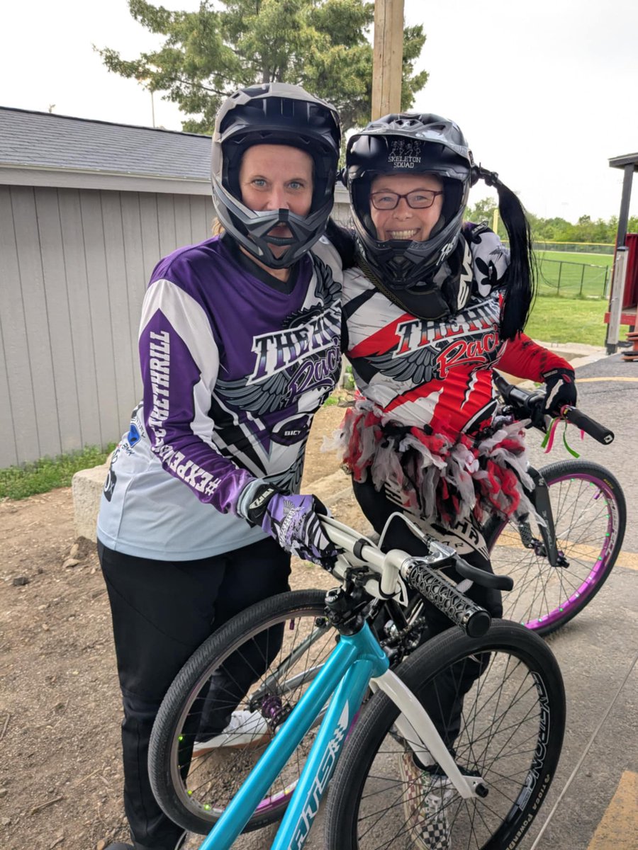Though I haven't been on an outdoor BMX track since October, I raced last night with my wonderful Hill BMX Racing Team ladies! #bmxgirl