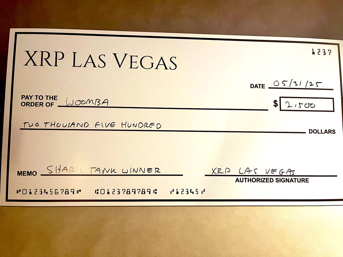 Woomba Finance (@woombafinance) on Twitter photo We were a winner!!!! LFG!
Thank you so much to <a href="/DigPerspectives/">Digital Perspectives</a> <a href="/easya_app/">EasyA 🤳📱</a> <a href="/dom_kwok/">Dom (Bull/ish) | EasyA</a> and <a href="/kwok_phil/">Phil Kwok | EasyA</a> for this HUGE opportunity! Big things ahead for Woomba!!! #XRPSharkTank We were a winner!!!! LFG!
Thank you so much to <a href="/DigPerspectives/">Digital Perspectives</a> <a href="/easya_app/">EasyA 🤳📱</a> <a href="/dom_kwok/">Dom (Bull/ish) | EasyA</a> and <a href="/kwok_phil/">Phil Kwok | EasyA</a> for this HUGE opportunity! Big things ahead for Woomba!!! #XRPSharkTank