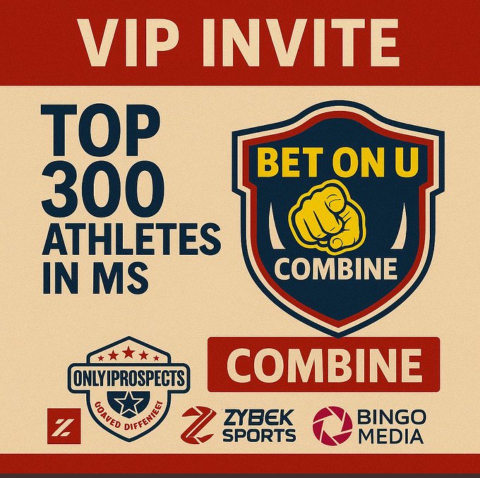 ShaunArcher72's tweet image. Blessed to be selected as Top 300 athletes in MS by Only1Prospects! and invited to the Bet on You Combine! @MagnoliaAllstar #AGTG