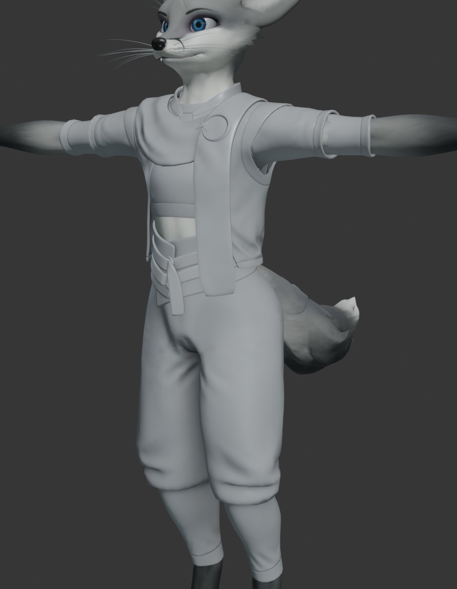 FaraVR's tweet image. low poly&apos;d, UV&apos;d and Baked!  Got it down to 14k tris- can prob cut down some more after blendshapes/weight.  GOGOGO