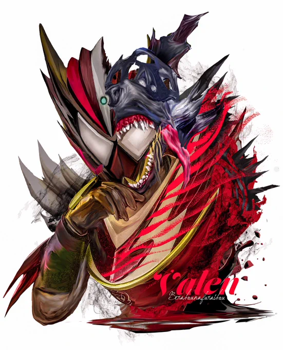 TRAUMA:HUNT #仮面ライダーガヴ #nitiasa #仮面ライダーヴァレン #fanart