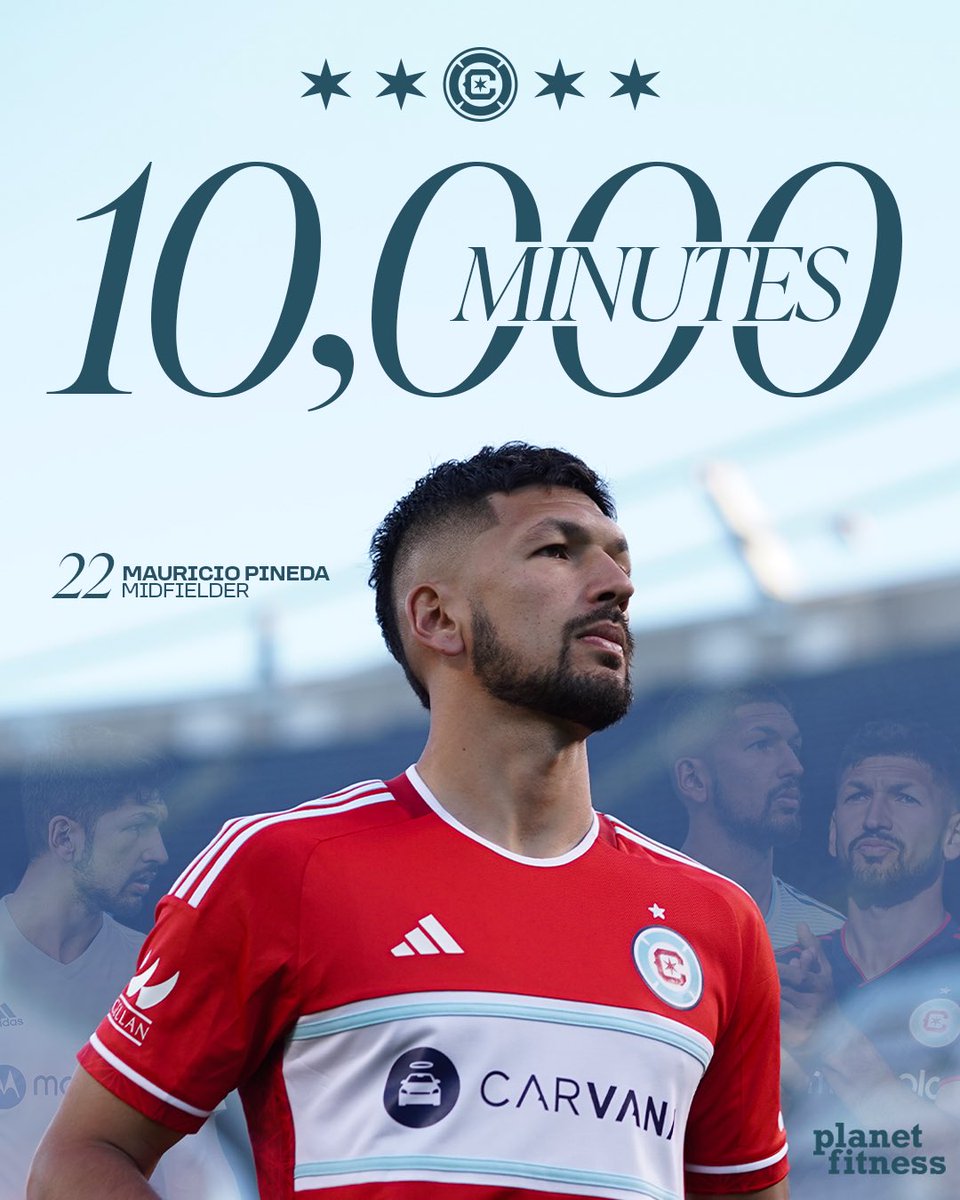 A Mauri Milestone 👏

Mauri is our first Homegrown player to play 10,000 minutes with our squad, and the 15th player in Club history! #cf97